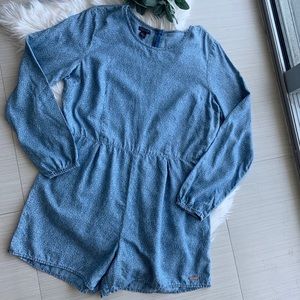 US Polo Assn. Chambray Long Sleeve Romper
